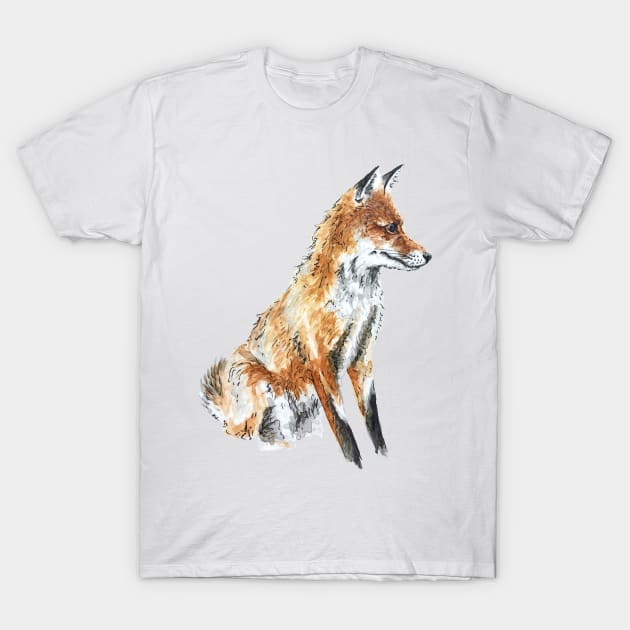 Fox - Water colour - Nature T-Shirt by B-ARTIZAN